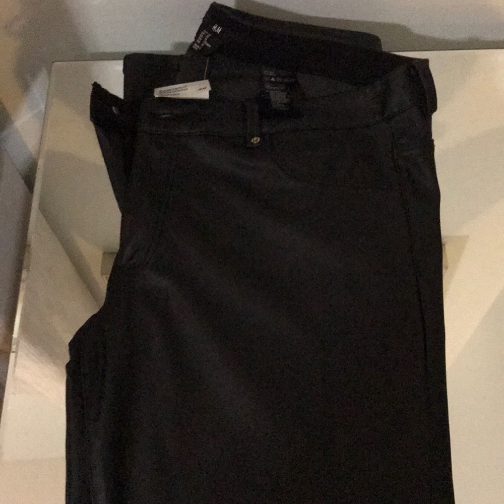 Faux leather pants